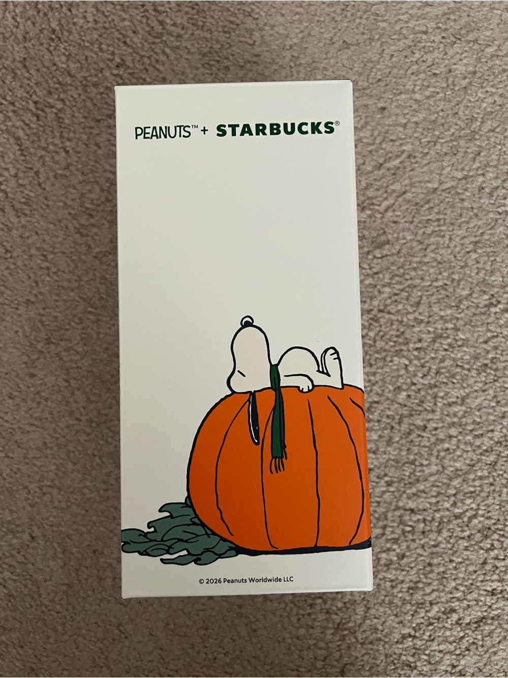 Peanuts x Starbucks Orange Pumpkin Snoopy Holiday Tumbler